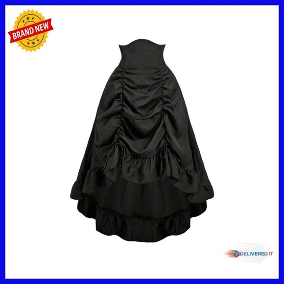 Dresses & Skirts - Plus Size Renaissance Skirt Asymmetrical High Waisted Ruched Midi